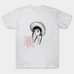 Cute Hat Girl T-Shirt